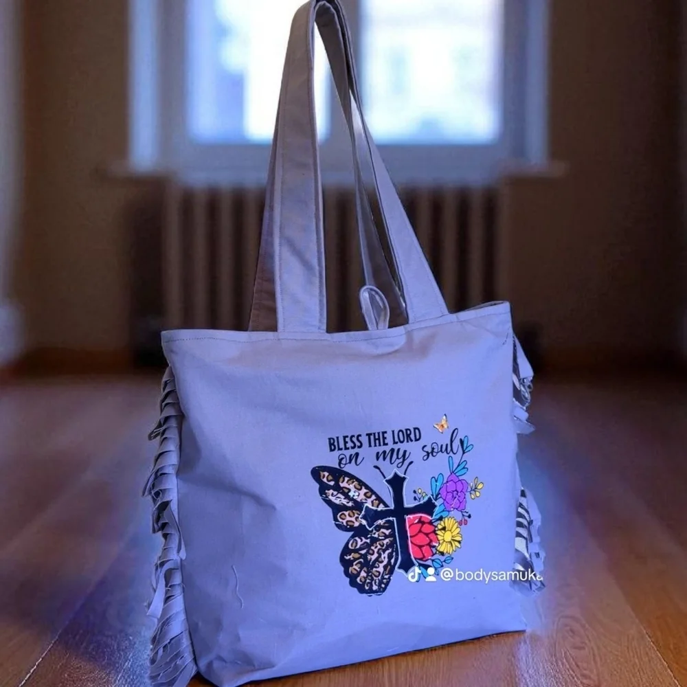 Bless the Lord Embroidered Tote Bag